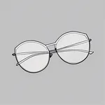 black-rimmed half-moon glasses image